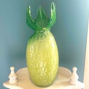 Glass pineapple vase